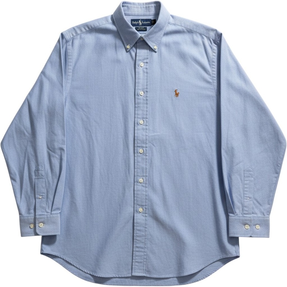 Ralph Lauren Pale Blue Button-Down Oxford Shirt with Pony Logo